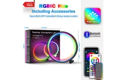 Creative Desk lamp RGBIC Magic desktop atmosphere light gaming desktop&NewLine;Bluetooth version &lpar;10 "&rpar; Black appearance