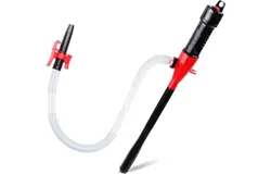 Portable Fuel Transfer Pump Battery Powered - gas pump for Gas&comma; Fuel&comma; Diesel&comma; Water Transfer - 2&period;6 GPM Multi-Use Siphon Fuel Transfer Pump-Red