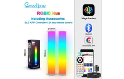 Colorful atmosphere light Bluetooth floor light APP Living room reading light living room bedside atmosphere light Bluetooth APP magic cylinder floor lamp &lpar;two installation&rpar;