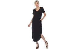 Women&apos;s Short Sleeve V-neck Maxi Dress