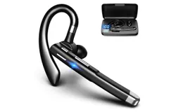Bluetooth Headset&comma; Wireless Bluetooth Earpiece with 500mAh Charging Case 72 Hours Talking Time Built-in Microphone for iOS Android Cell Phone&comma;Hand-Free Headphones &comma; Office