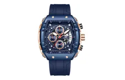ONOLA Fashion Design Watch Men&apos;s Multifunctional Silicone Strap Waterproof Quartz Watch-blue