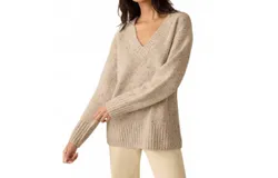 Faherty Driftwood Donegal Sweater In Oatcake