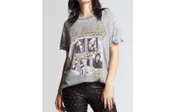 Recycled Karma Def Leppard Hysteria World Tour Graphic Tee In Steel Grey