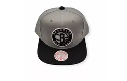 Mitchell & Ness Men&apos;s Nba Brooklyn Nets Core Basic Snapback Cap In Grey&sol;black