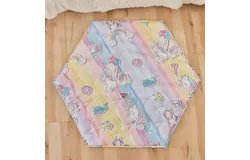 Hexagon Baby Play Mat for Floor&comma;51"×59" Thicken Ultra Soft Playmat&comma; Washable 6 Panel Playpen Mat Non-Slip Crawling Mat for Babies Floor Tummy time&lpar;Unicorn&rpar;