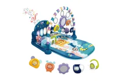 Alfombra de Juego para Bebe Dearlomum&comma; Alfombra de Juego con Piano Divertido con 5 Juguetes Sensoriales para Bebe&comma; de 0 a 12 Meses &lpar;Azul&rpar;