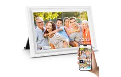 Smart Digital Picture Frame WiFi Send Photos from anywhere16GB Storage Smooth System 10&period;1inch ，White