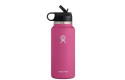 Hydro Fask Vacuum Insulated Stainless Steel Water Bottle Wide&NewLine;Mouth With Straw Lid 40OZ