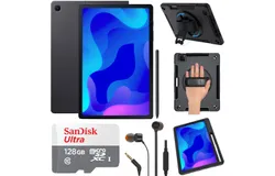 Samsung Galaxy Tab S6 Lite 10&period;4" Tablet&comma; 64GB Memory w&sol; Book Cover&comma; S Pen SM-P613NZABXAR &plus; 10&period;4" Tablet Case For Samsung Tab S6 Lite Cover Case w&sol; Pencil Holder &plus; SanDisk 128GB Ultra UHS-I microSDXC Memory Card w&sol; SD Adapter &plus; JBL T110 in Ear Headphones
