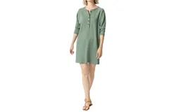 Lilla P Henley Dress In Laurel