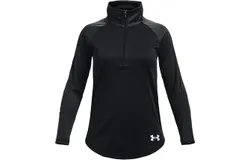 Under Armour Girls&apos; Tech Graphic Half Zip Top In Black &sol; White