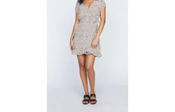 Sanctuary Avalon Wrap Dress In Mini Leopard