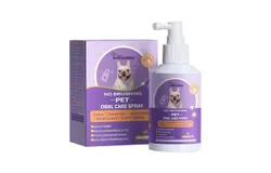 XH Pet teeth cleaning spray, dog and cat oral cleaning, removes tartar and stains, removes odor and freshens breath