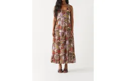Dex Tiered Maxi Dress In Paisley