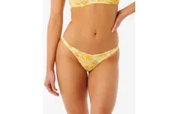 Rip Curl Summer Rain Cheeky Bikini Bottom In Yellow