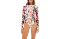 Agua Bendita Mei One Piece Swimsuit In Red Floral