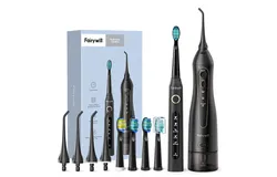 Water Dental Flosser Teeth Picks - Cordless Portable Flosser for Teeth&comma; 5 Modes Sonic Electric Toothbrush&comma; Upgraded Water Dental flosser Pick&comma;Black