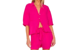Sanctuary Easy Pocket Shirt In Tart