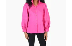 Emily Mccarthy Oxford Top In Fuchsia