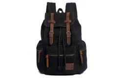 High Capacity Canvas Vintage Backpack - for School Travel 12-15" Laptop Backapcks for Men Casual Daypacks Rucksack