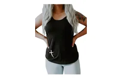 She Shed Jesus Has My Back Tank Top In Black