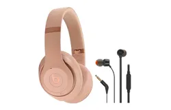 Beats Studio Pro x Kim Kardashian Bluetooth Noise Cancelling Headphones - Dune &plus; JBL T110 in Ear Headphones Black