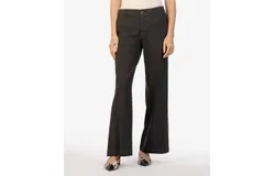 Kut From The Kloth Meg Linen Wide Leg Pant In Charcoal