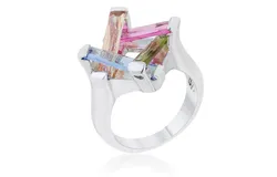 Myra Ring 10ct Multicolor CZ Cocktail Ring