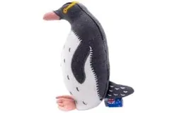 WWF RESPLOOT Cuddlers Dog Toy with Squeaker Plush Yellow-Eyed Penguin&comma; Black