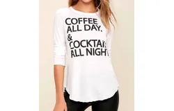 Chaser Coffee And Cocktails Top In White
