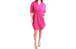 Emily Mccarthy Palmer Dress In Pink Pop Cheetah