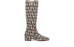 Valentino Garavani V&apos;Logo Type Toile Iconographe Boots