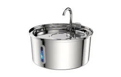 3&period;2L Pet water dispenser Stainless steel cat water feeder Automatic water cycle round water dispenser