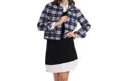 Tyler Boe Mallory Plaid Jacket In Navy
