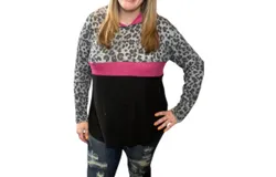 Honeyme Snow Leopard Hoodie In Black