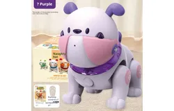 Toddler Remote Control Toys for Girls and boys  - Robot Pet Puppy Dog RC Robot Toy with LED&comma; Gag Dog Voice Rocording & Changing&comma; Farting Touch Reaction&comma; Dancing and Walking RC Robot for Kids Girls and boys-purple