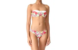 Pq Swim Women Eden Strapless Bandeau Style Bikini Top Swimsuit Floral Multi In Floral Multi
