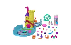 Polly Pocket Bubble Aquarium w&sol; Underwater Theme&comma; Bubble-Making Features&comma; Pool & Micro Dolls