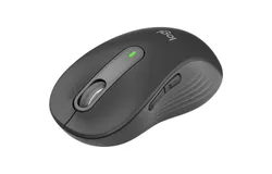 Logitech Signature M650 L Full Size Wireless Mouse - for Large Sized Hands&comma; Silent Clicks&comma; Customizable Side Buttons&comma; Bluetooth&comma; Multi-Device Compatibility &lpar;Graphite&rpar; &lpar;Renewed&rpar;