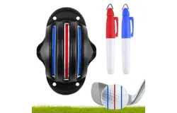 Golf Ball Marker Stencil, Golf Ball Liner Marking, Alignment Stencils with 2 Pens Ref 1115