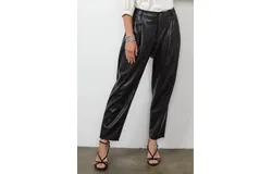 Velvet By Graham & Spencer Simone Vegan Leather Pant In Black
