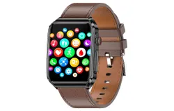 Advanced 1&period;85" HD Smart Health Watch with Bluetooth Calling&comma; Non-Invasive Blood Glucose Monitoring&comma; ECG&comma; HRV&comma; NFC Access Control&comma; and SOS Emergency Alert-Black&plus;Brown