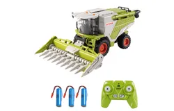 Remote Control Harvester Toy&comma; 1&colon;24 Scale Spray Farm Toy with Corn Cutting Head LED Lights Sound Effect 3 Rechargeable Batteries&comma; Birthday Gift for Kids Boys&comma; Style B