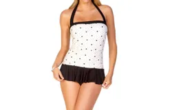 Eco Swim Halter Swimdress In Space Dot