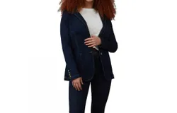 Lola Jeans Tilly Drb Denim Blazer In Dk Rinse Blue