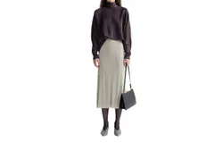 Aeron Mossy Mid-Length Skirt In Ivory