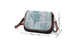 Summer Ocean Ombre Blue Coral Vintage Crossbody Bag for Women Medium Leather Hobo Bags Shoulder Bag Classic City Leather Satchels