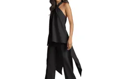 Sachin & Babi Sabrina Top In Black