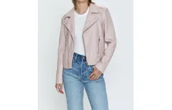 Pistola Nicolette Mod Moto Jacket In Mellow Rose